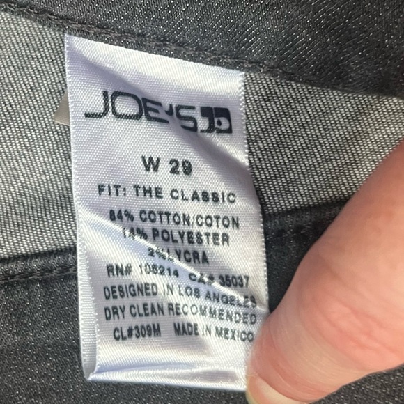 Joe’s Washed Black Classic Fit Jeremy Denim Jeans Straight Leg Size 29 Fall - Picture 3 of 8
